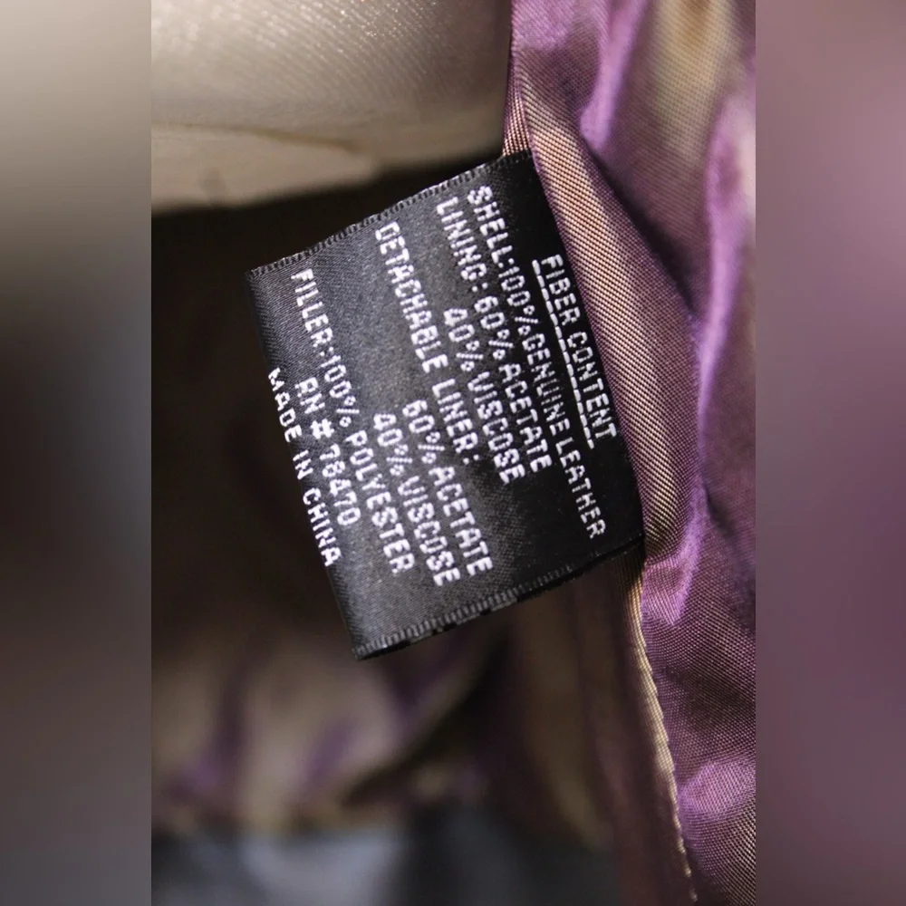 NICOLE MILLER Y2K Black Genuine Leather Coat Car Jacket (Detachable Liner) - Picture 17 of 17